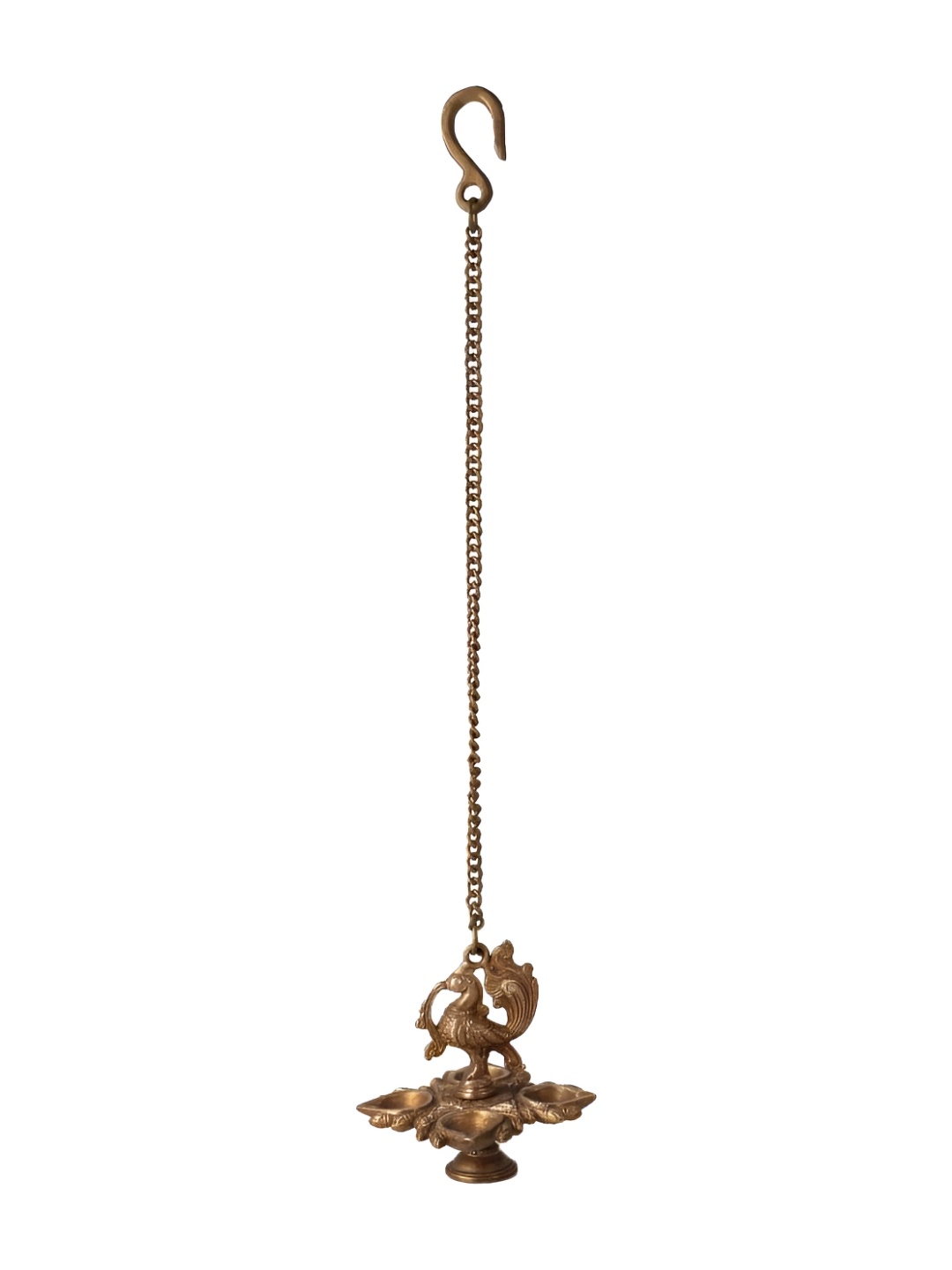 

Indianshelf Bronze and BlackTextured Brass Diwali Hanging Deepam Diyas