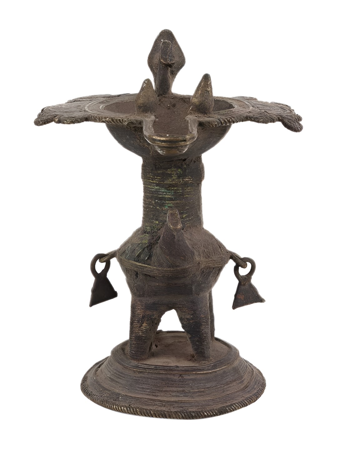 

Indianshelf Bronze & Black Textured Antique Brass Diwali Deepam Diya