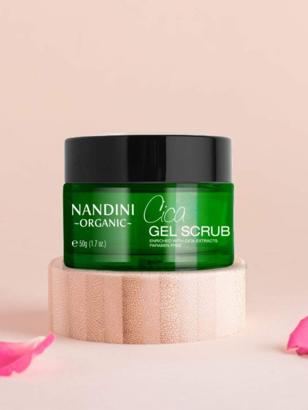 

Nandini Organic Cica Gel Scrub Hydrates & Calms Your Skin - 50g, Green