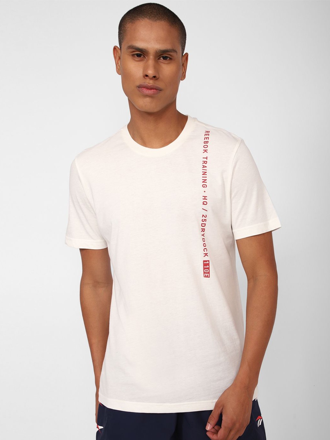 

Reebok FND Printed Jersey Tee, Cream