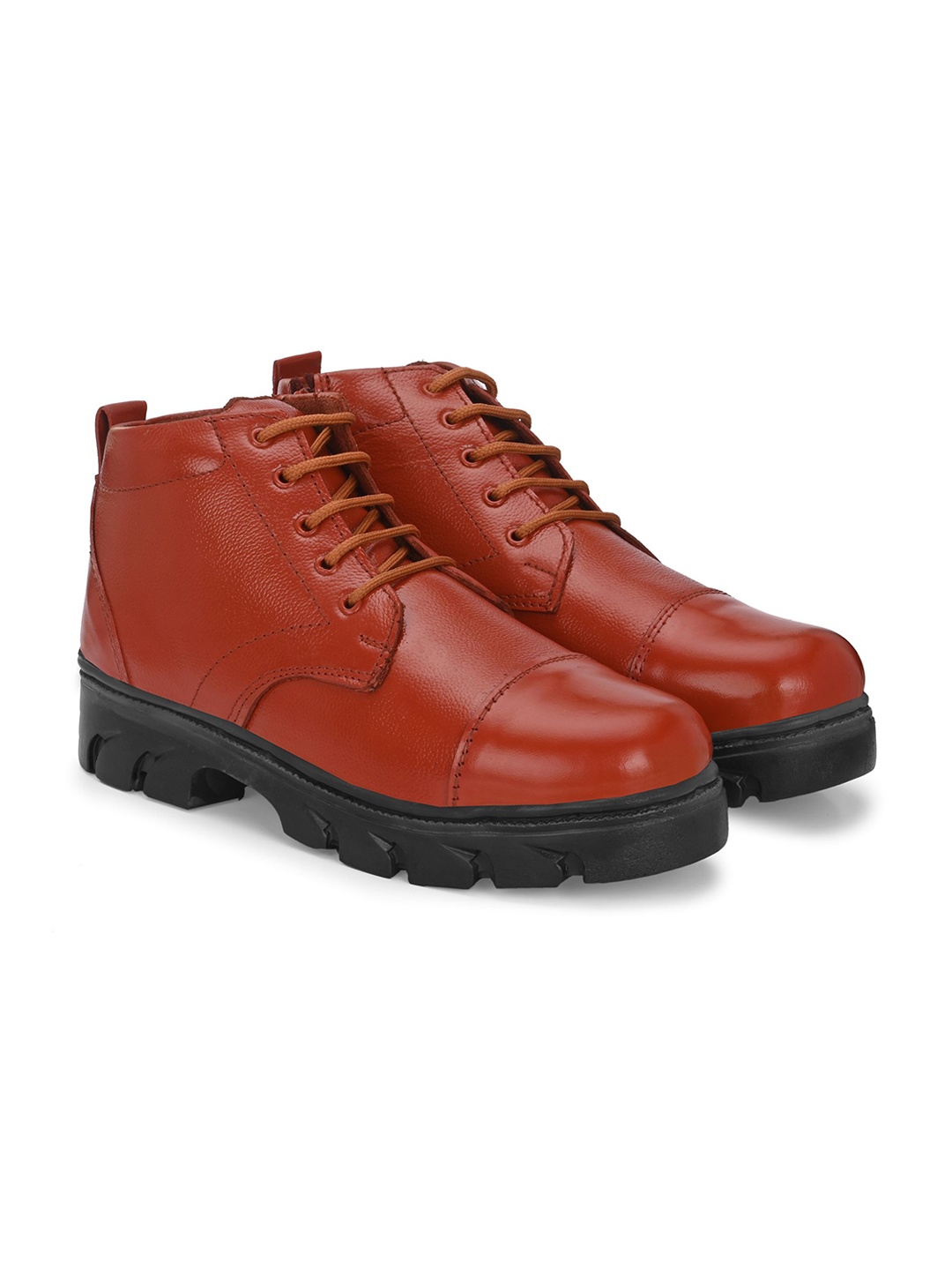 

SHOE DAY Men Textured Regular Boots, Tan