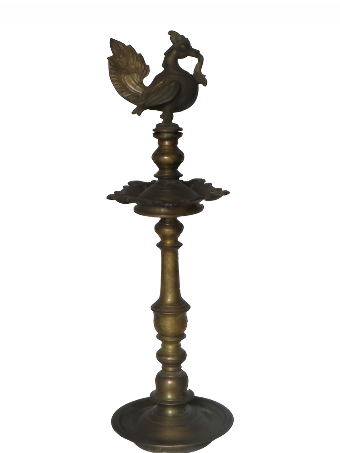 

Indianshelf Bronze-Toned Textured Brass Diya Pooja Essentials