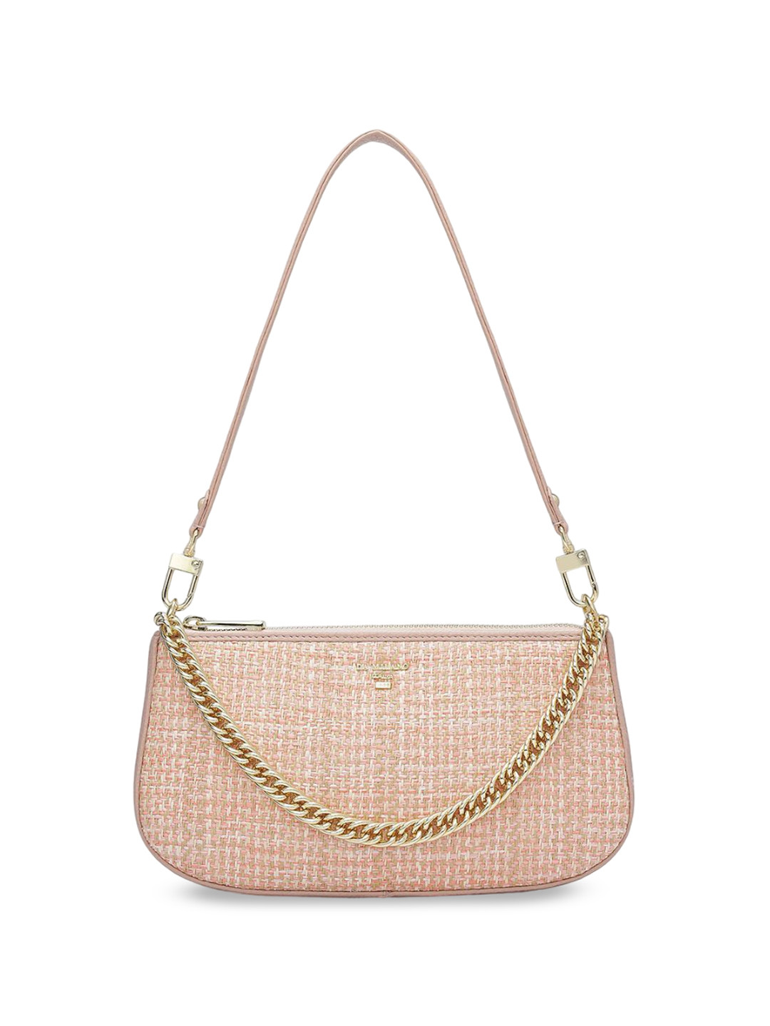 

Da Milano Women Textured Leather Shoulder Bag, Pink