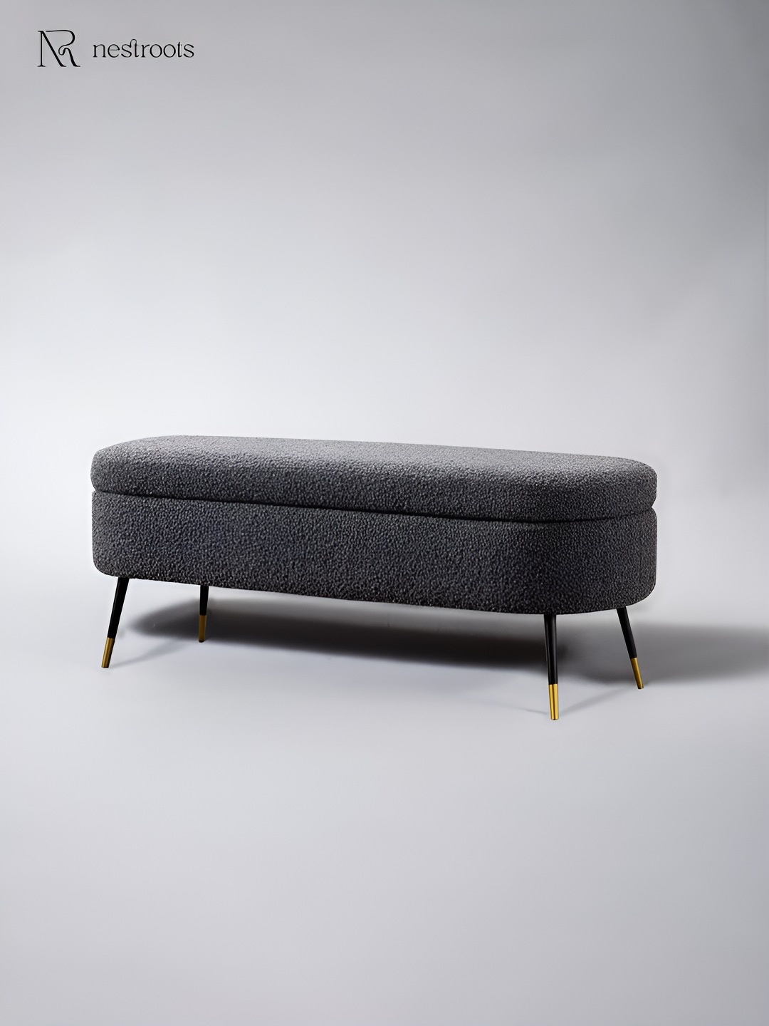 

nestroots Grey Cushioned Smoky Daydream Bench
