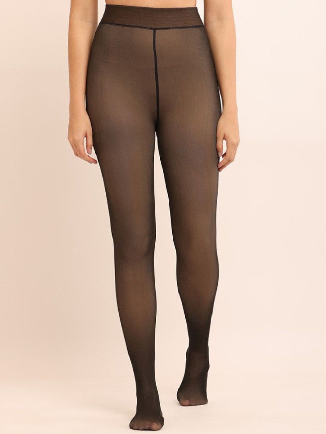 

Poftik High-Rise Fur Stockings, Black