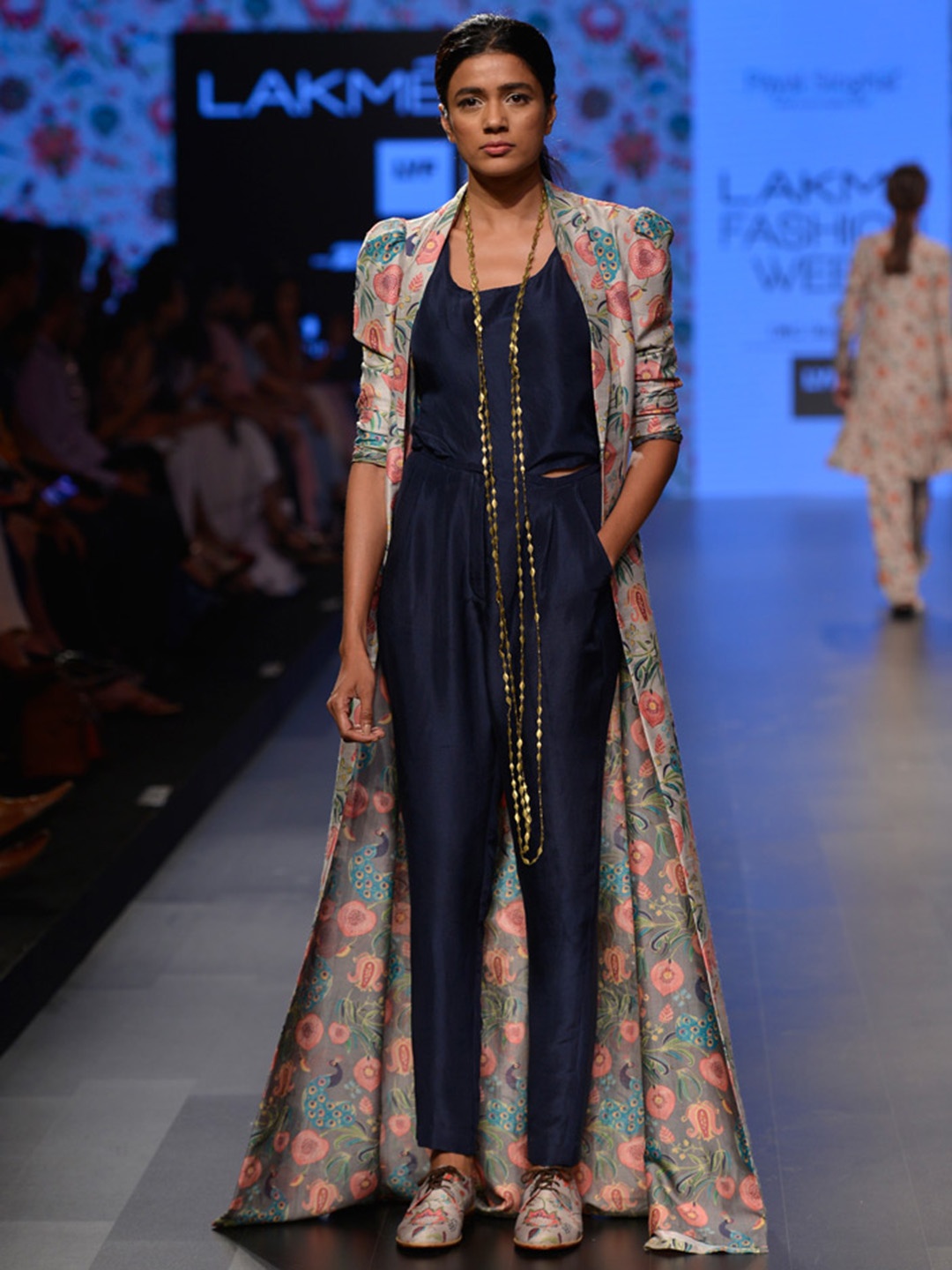

Payal Singhal Women Floral Printed Cotton Duster Jacket, Khaki