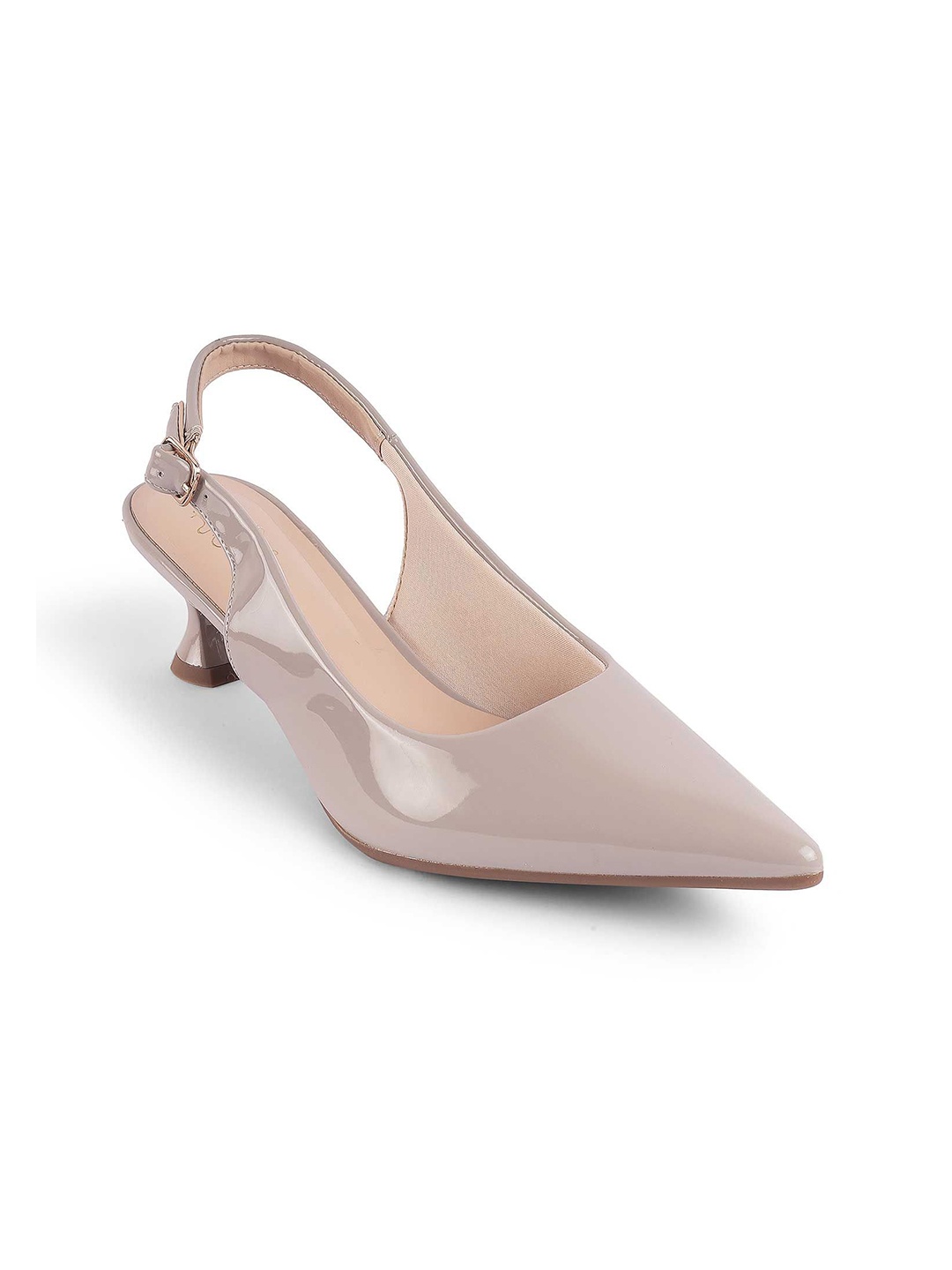 

Tresmode Women Solid Work Slim Heeled Pumps with Buckles, Pink