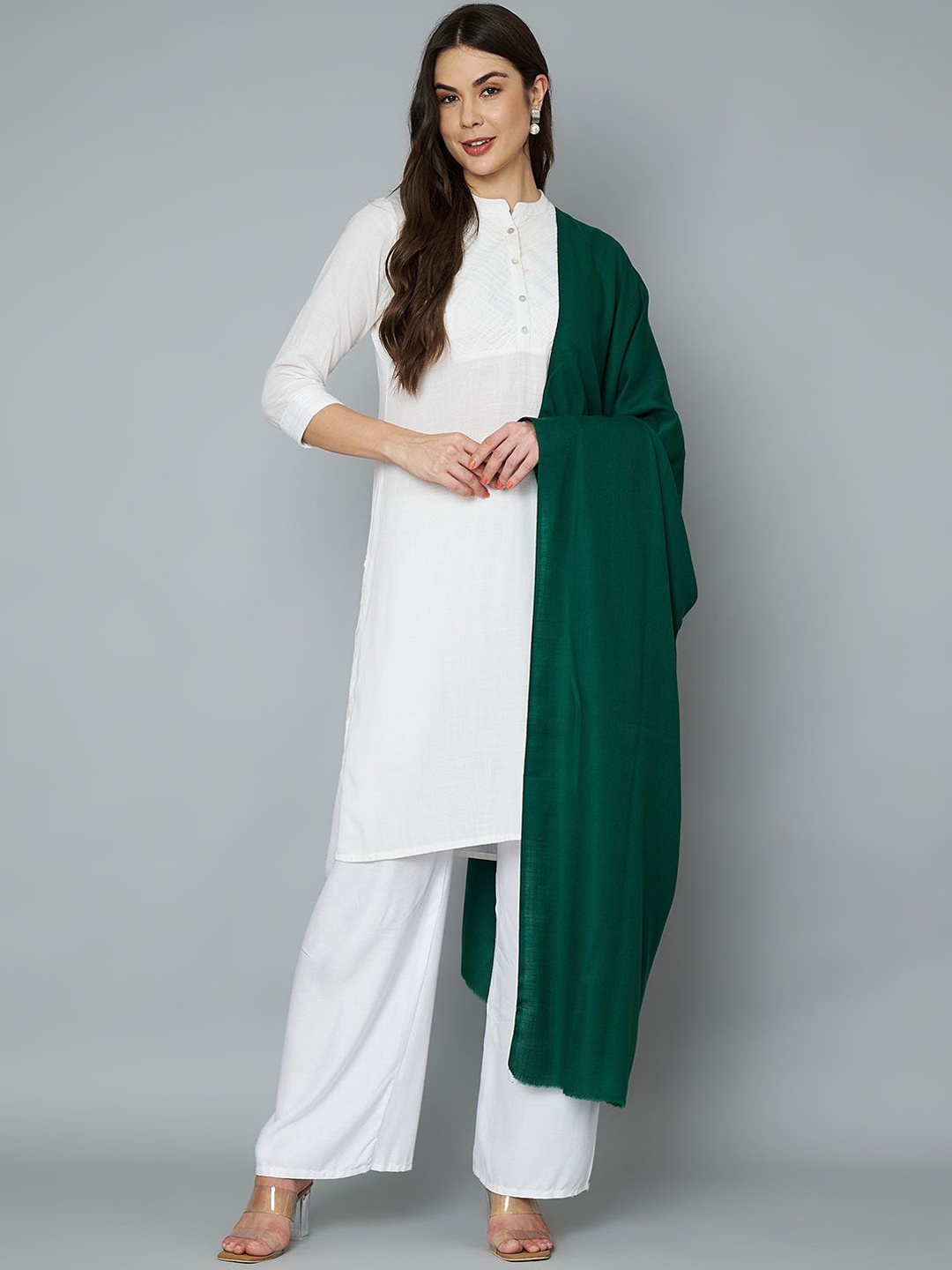 

MUFFLY woollen Shawl, Sea green