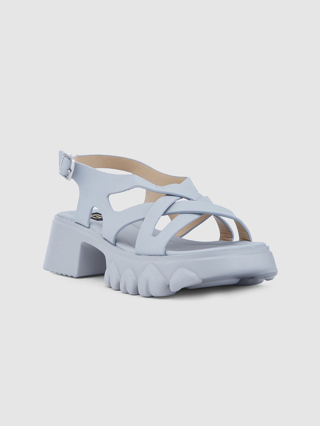 

Sole To Soul Comfort Sandals with Buckles, Grey