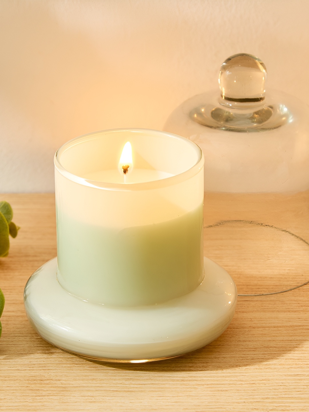 

Home Centre Off White & Green Adora Restore Eucalyptus and Mint Scented Jar Candle