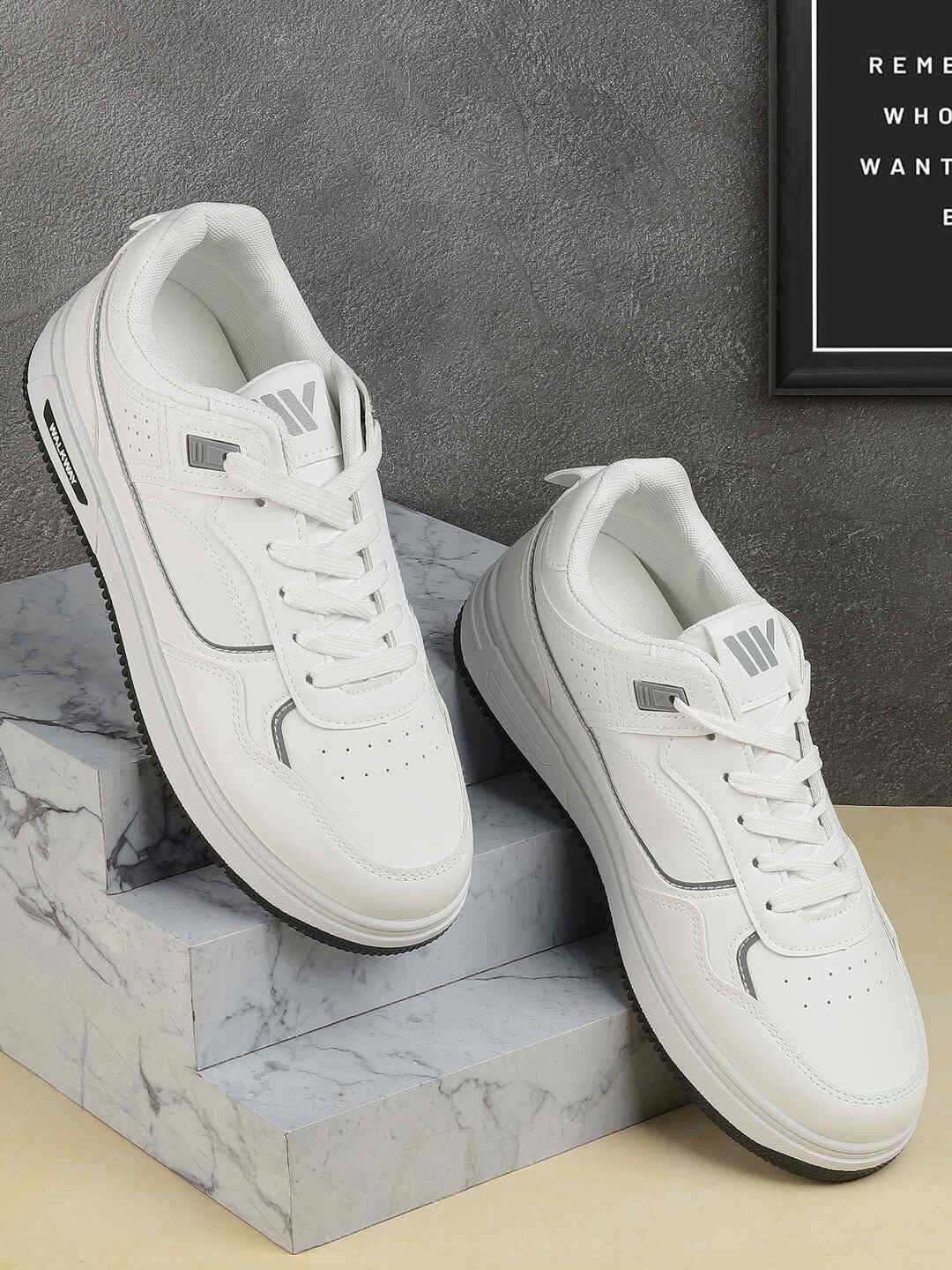 

WALKWAY by Metro Men Solid Round Toe Sneakers, White