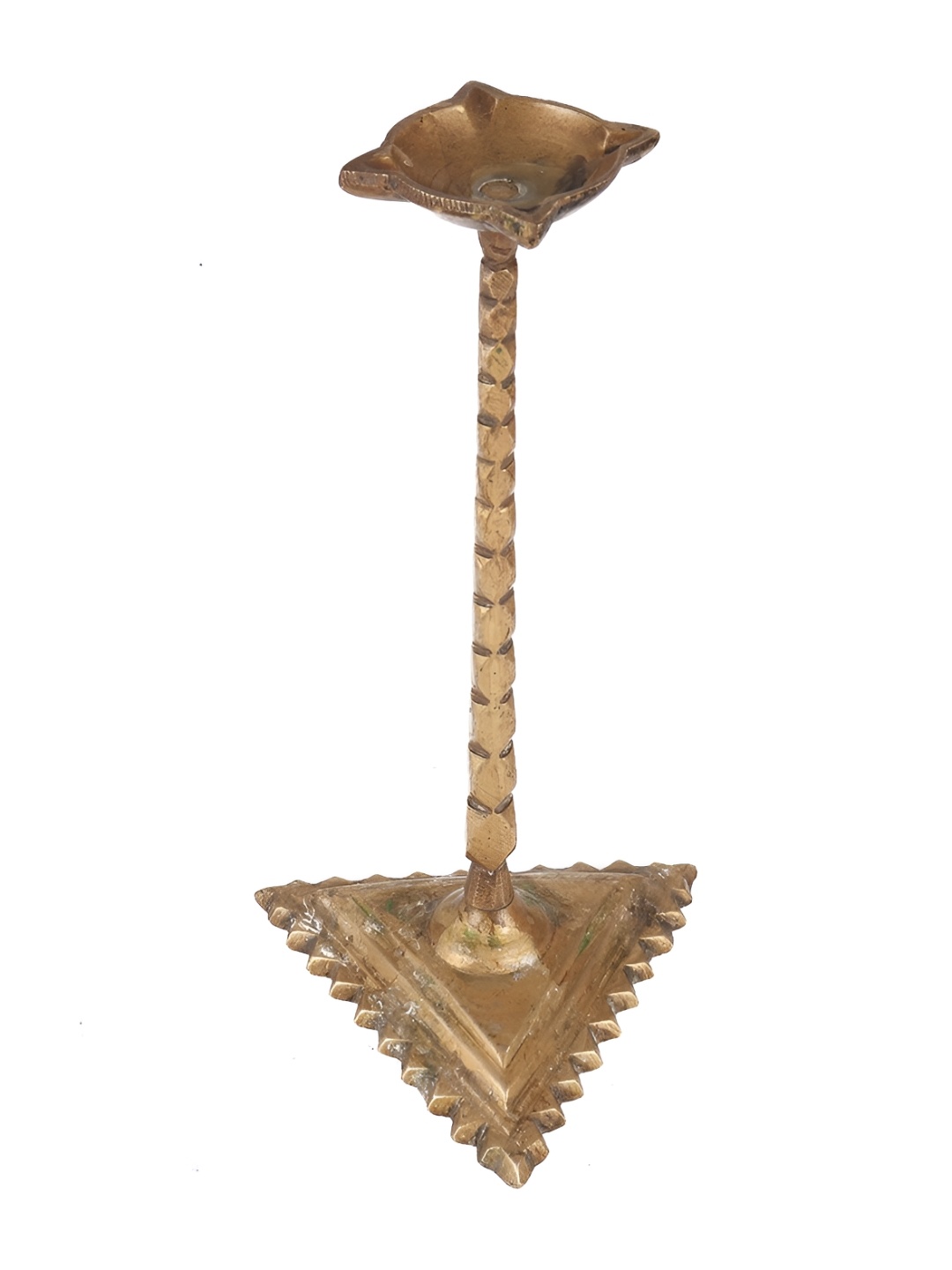 

Indianshelf Gold Toned Textured Brass Pooja Diya