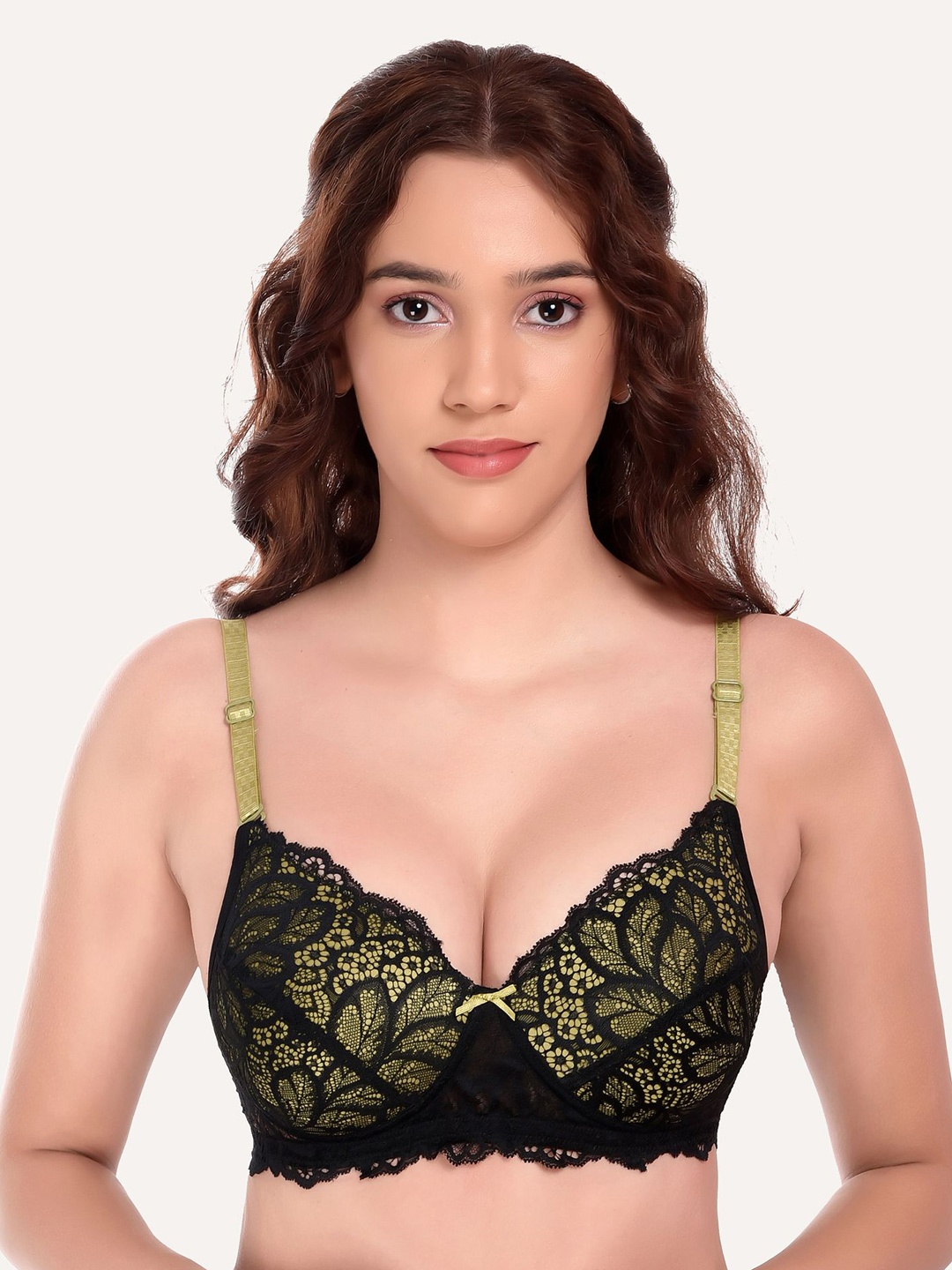 

DressBerry Women Abstract Full Coverage Heavily Padded Bra, Black