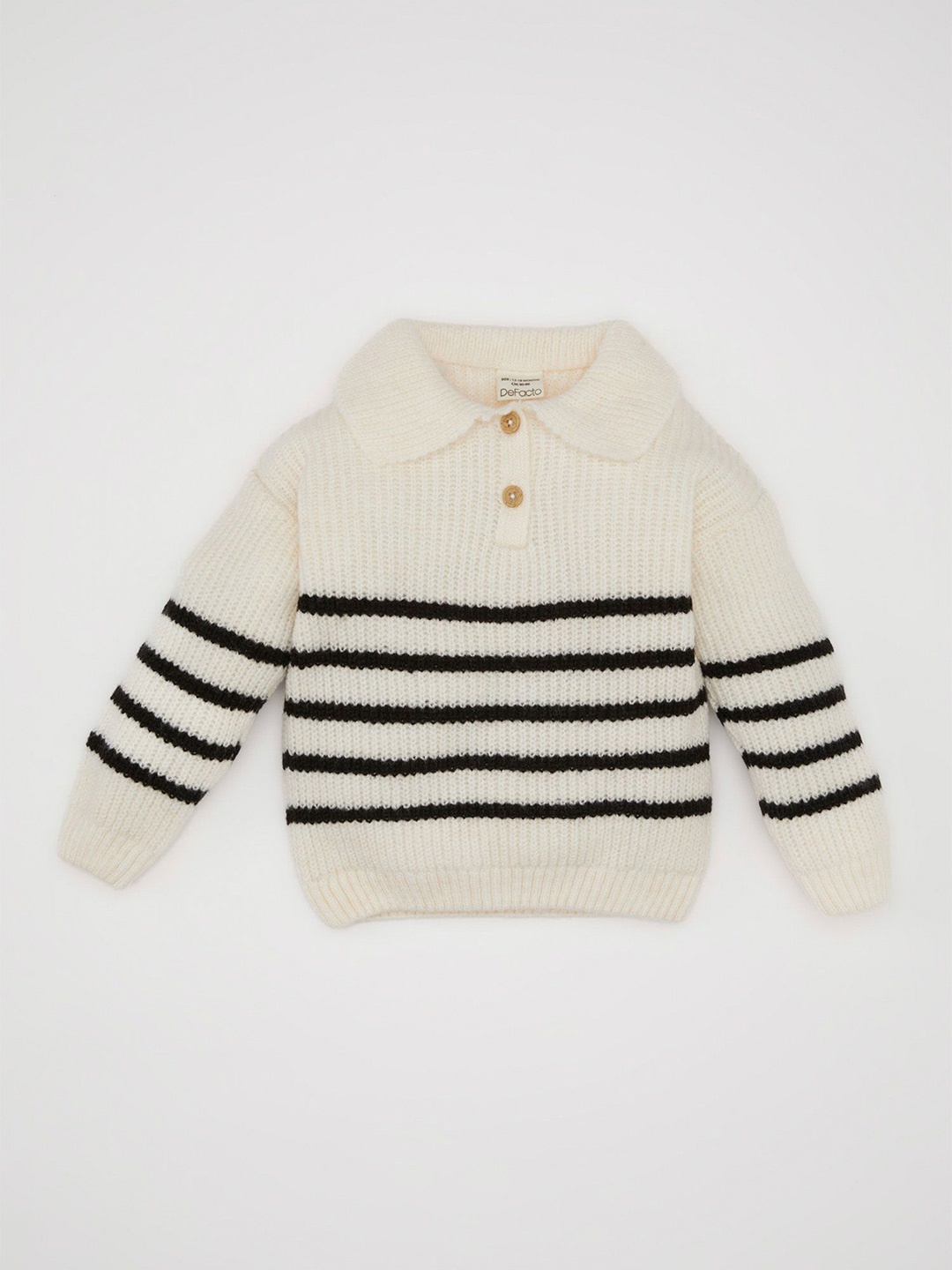 

DeFacto Girls Striped Pullover, Off white