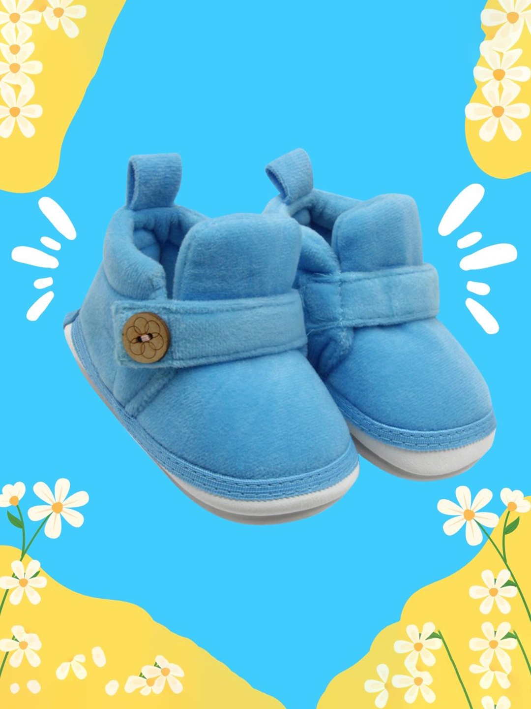 

NESKA MODA Kids Fur Musical Booties, Blue
