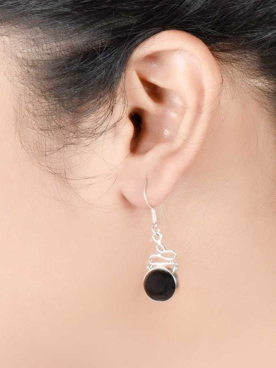 

Indianshelf 92.5 Sterling Silver Contemporary Artificial Beaded Drop Earrings