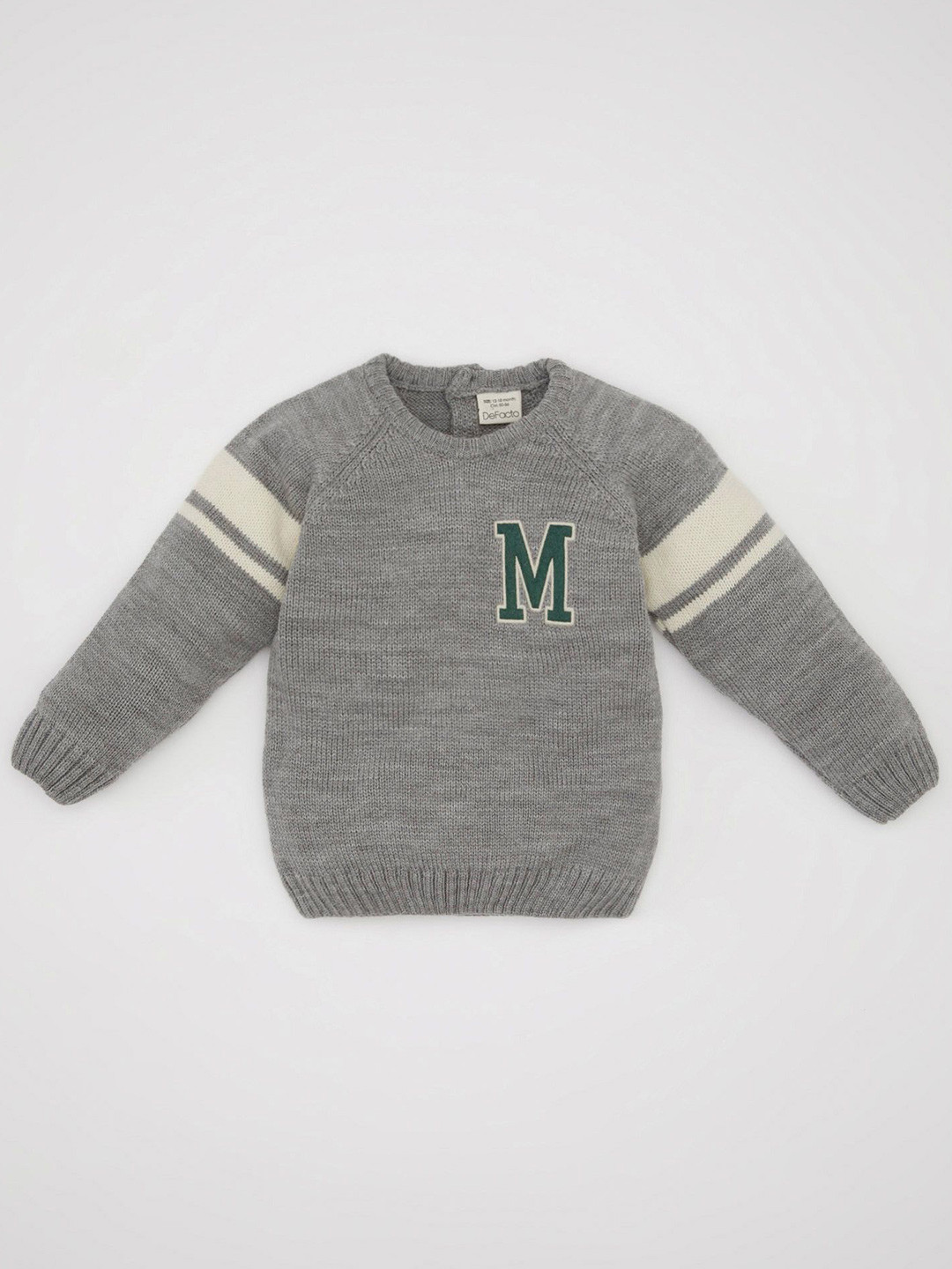 

DeFacto Boys Striped Pullover, Grey