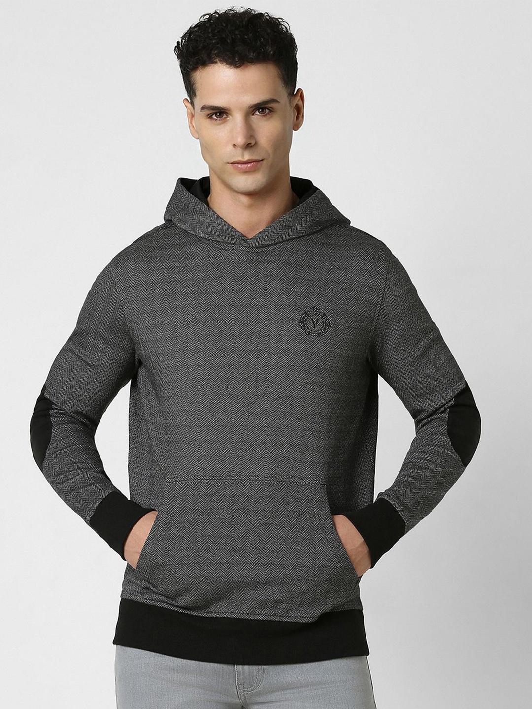 

Van Heusen Sport Men Printed Hooded Sweatshirt, Grey