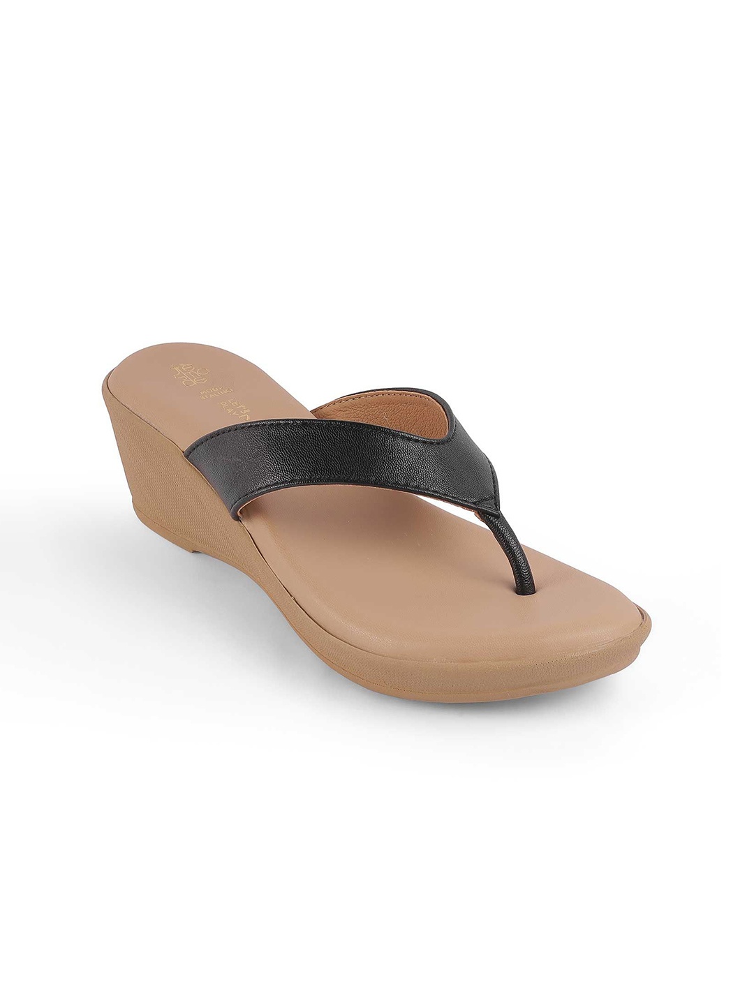 

Tresmode Women T-strap Wedge Sandals, Beige