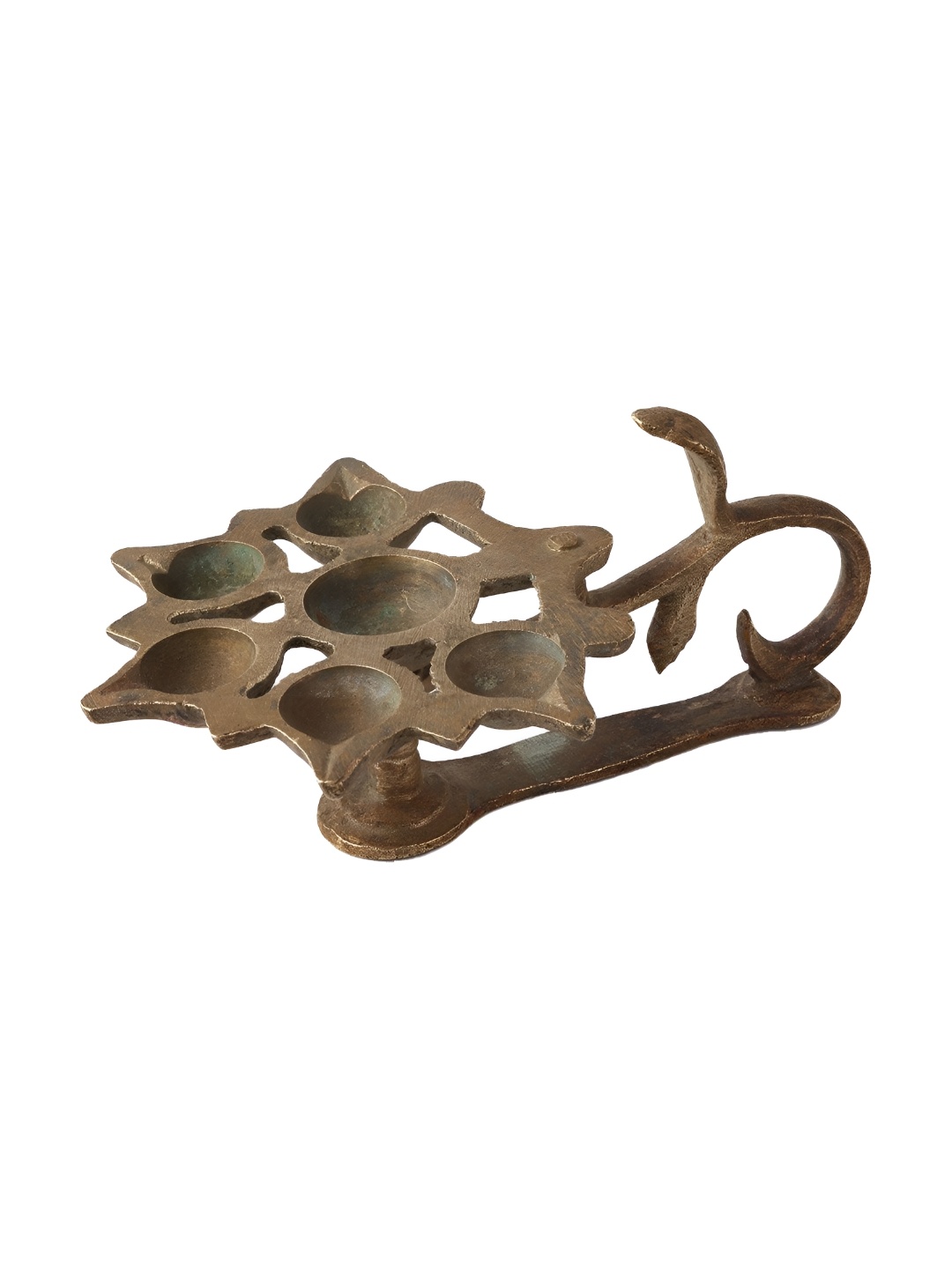 

Indianshelf Gold-Toned Textured Brass Diwali Diya