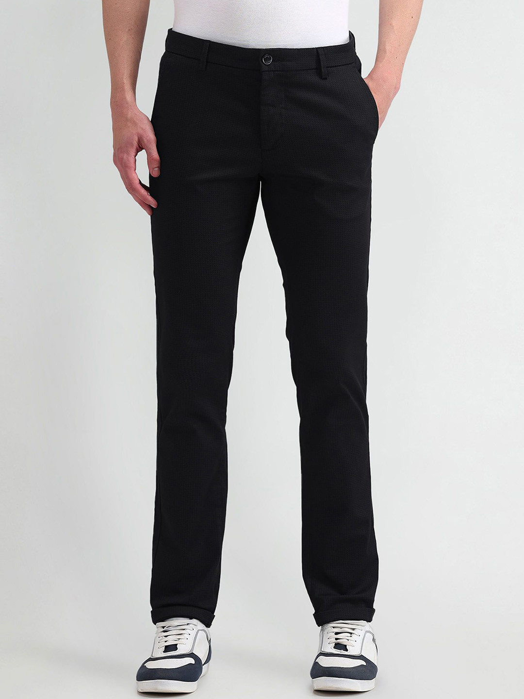 

Arrow Sport Men Urban Slim Slim Fit Trousers, Black
