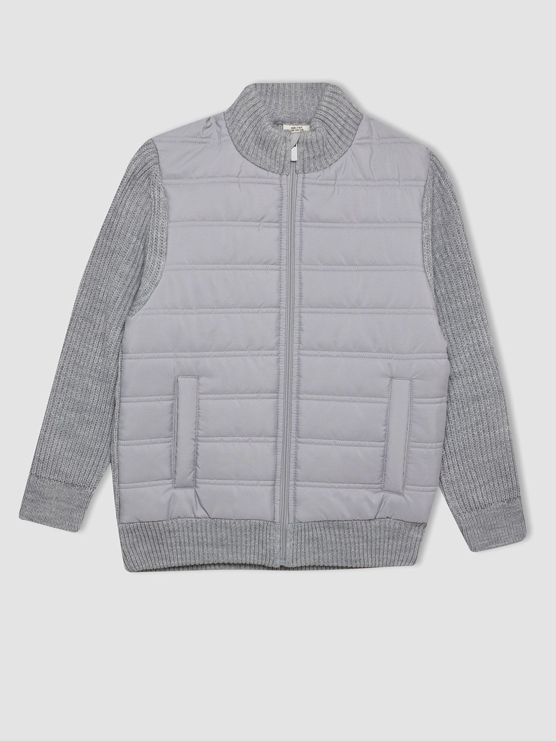 

DeFacto Girls Graphic Printed Jacket, Grey