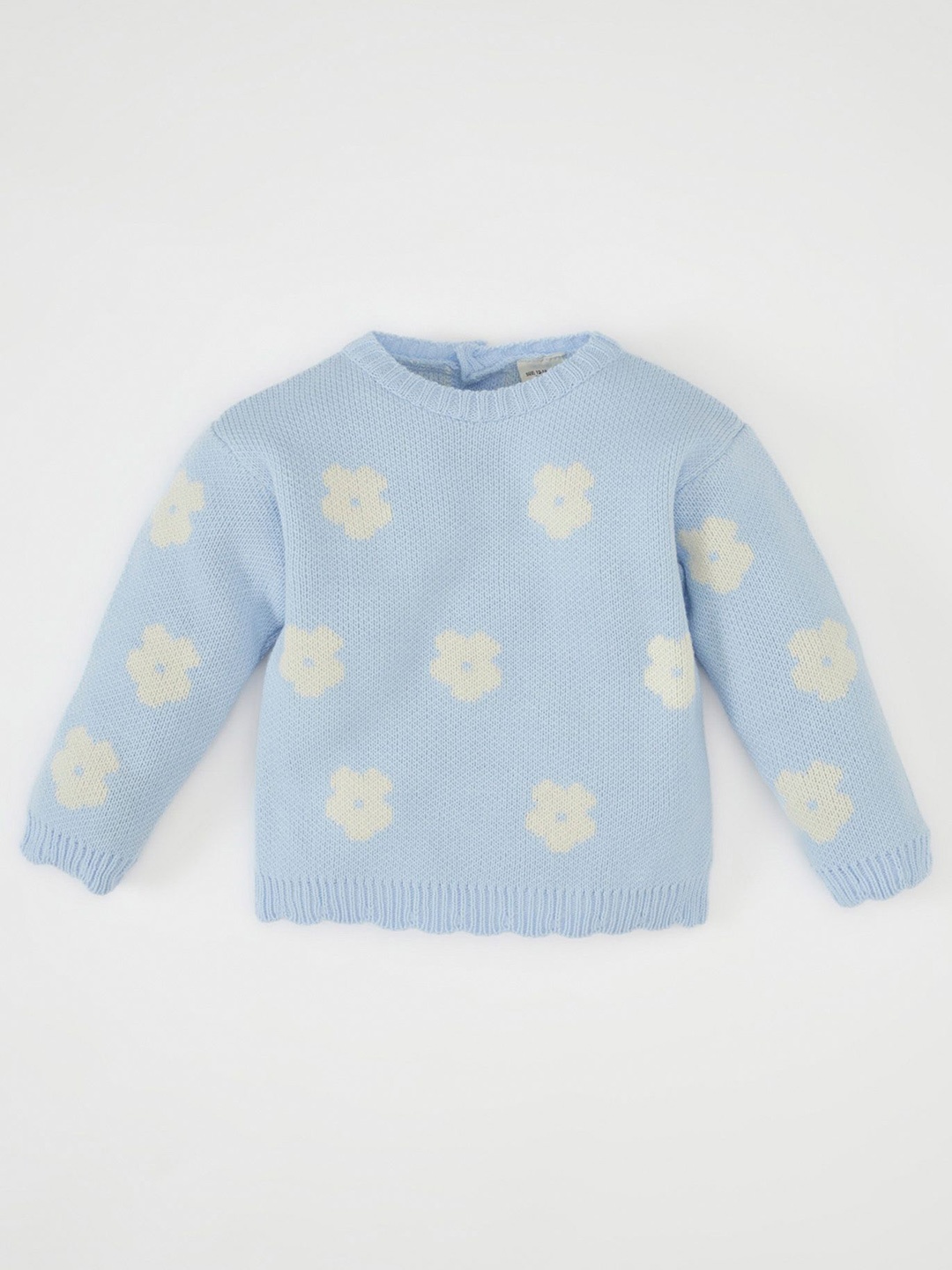 

DeFacto Girls Floral Pullover, Blue