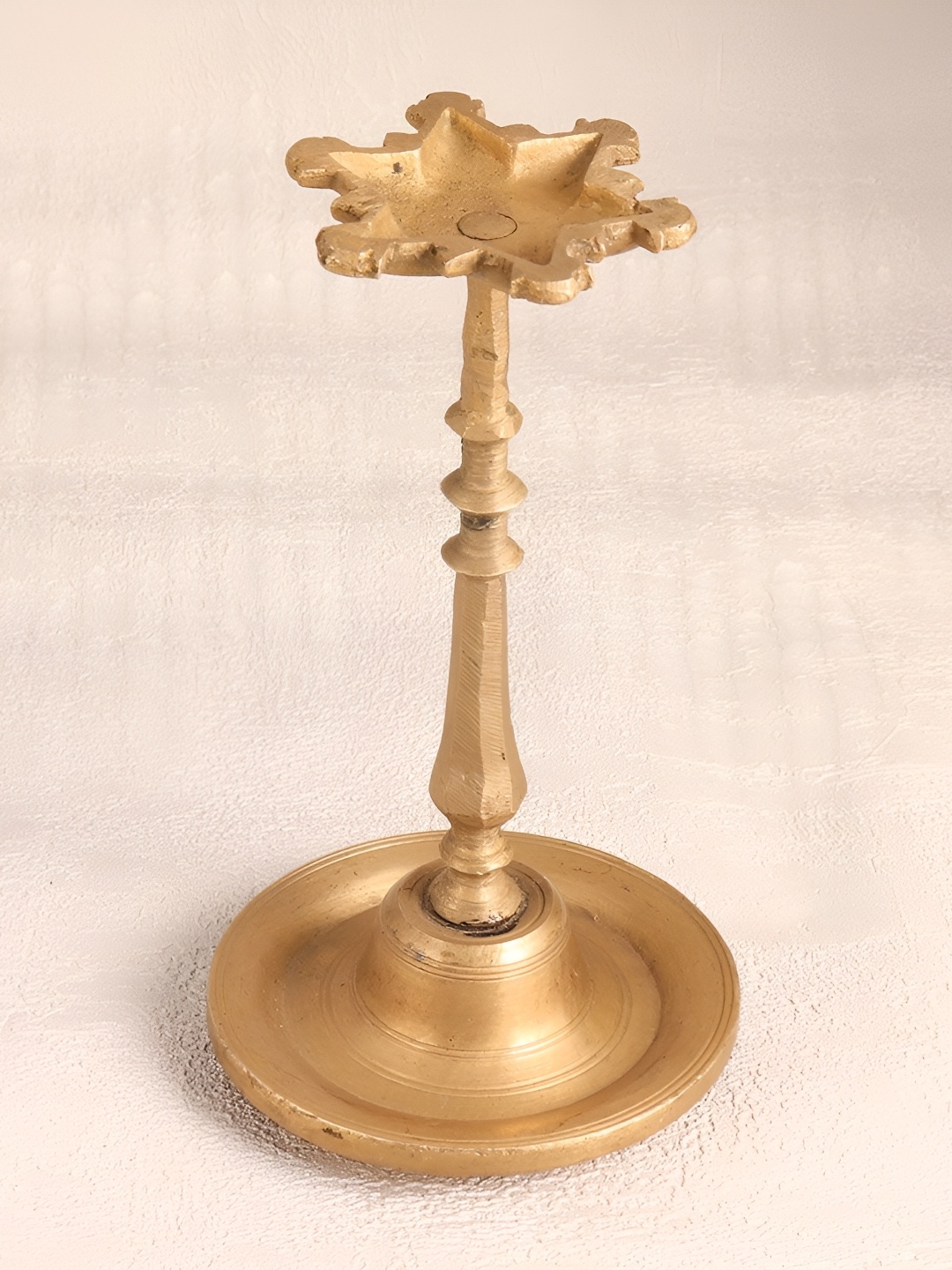 

Indianshelf GoldToned Brass Textured Diwali Deepam Diya, Gold