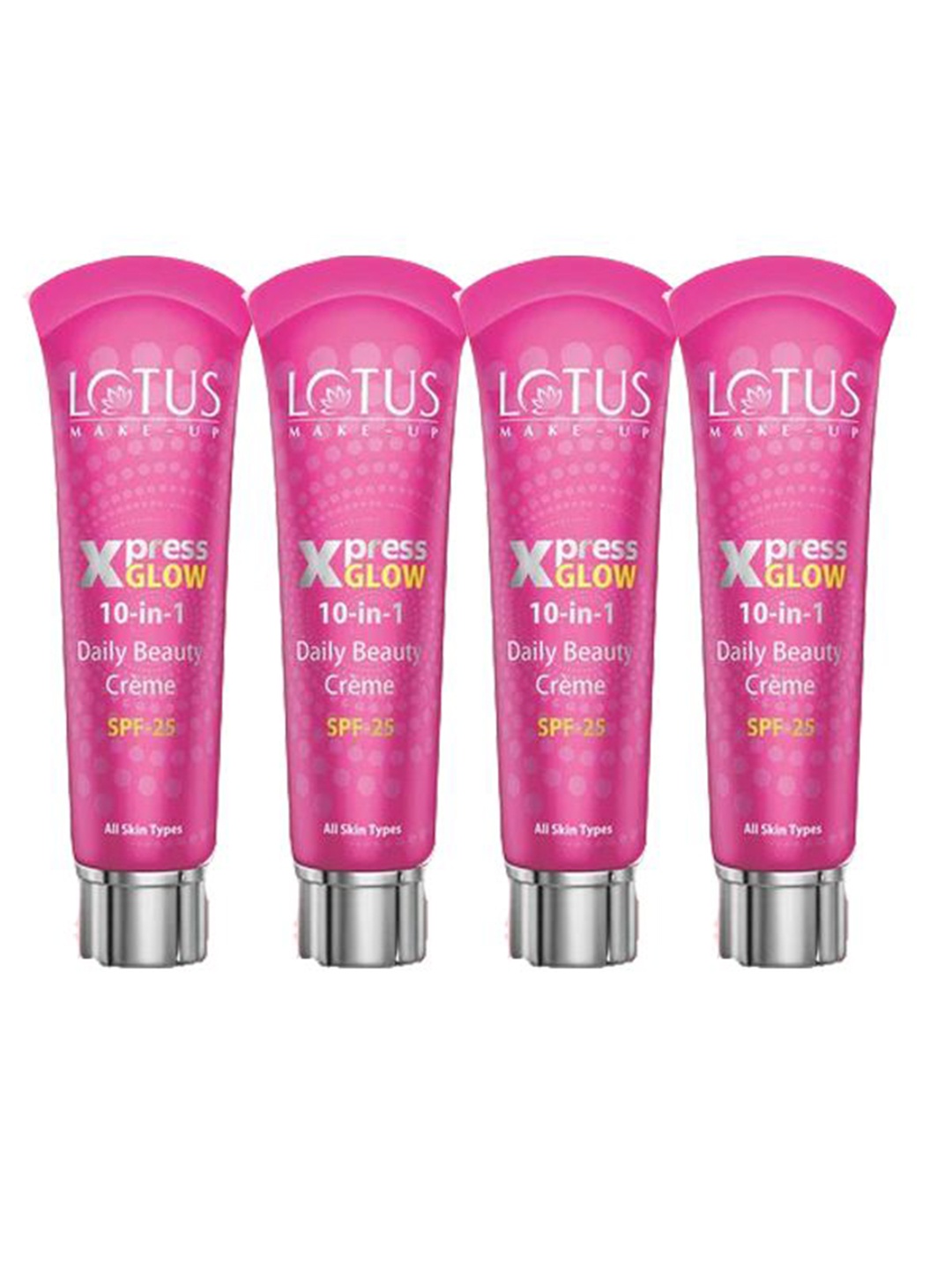 

LOTUS Make-up Set Of 4 Xpressglow Daily Beauty Cream SPF 25 -30g Each-Bright Angel, Pink