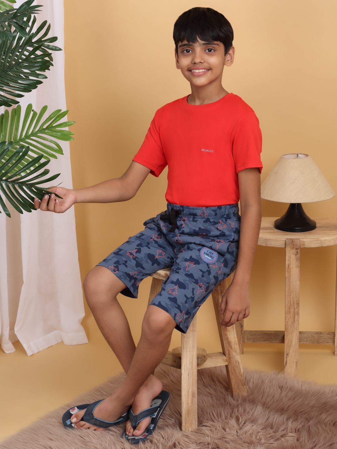 

Sweet Dreams Boys Printed Lounge Shorts, Blue