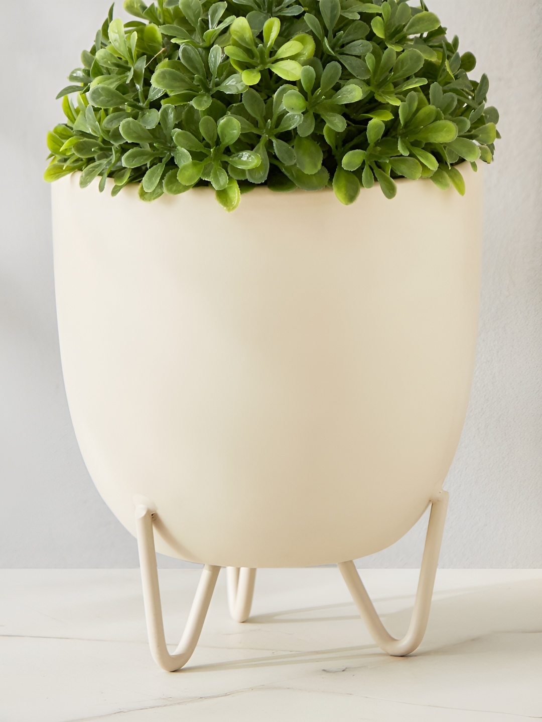

Home Centre Off White Textured Metal Planter