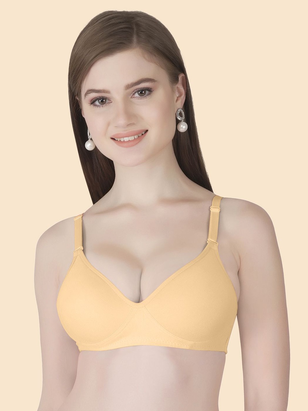 

Joomie Full Coverage Lightly Padded T-shirt Bra, Beige