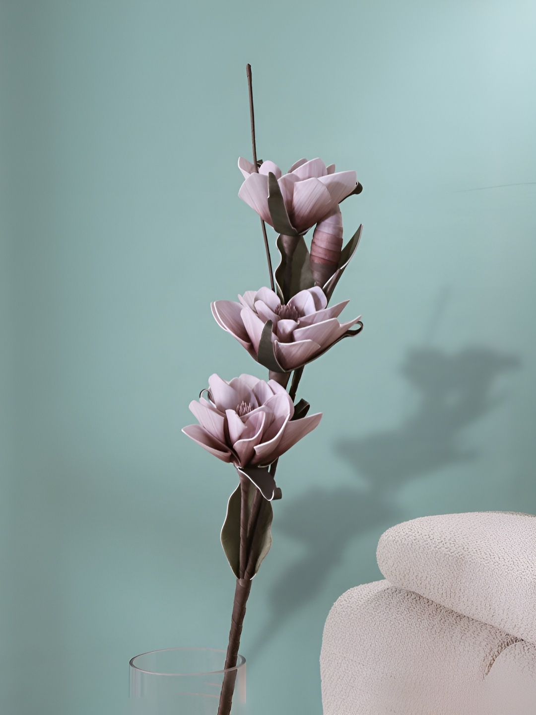 

Athome by Nilkamal Purple & Brown Lotus Artificial Flowers