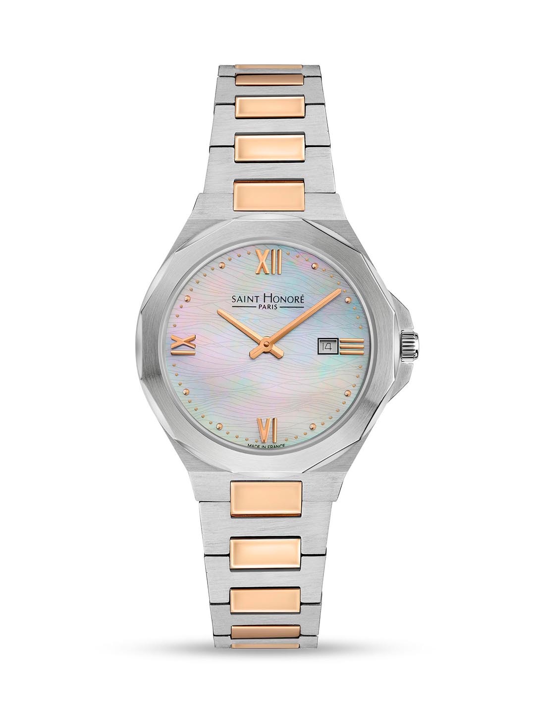 

SAINT HONORE PARIS Women Matignon Quartz White Round Watch- MT741102-6YBRR, Silver