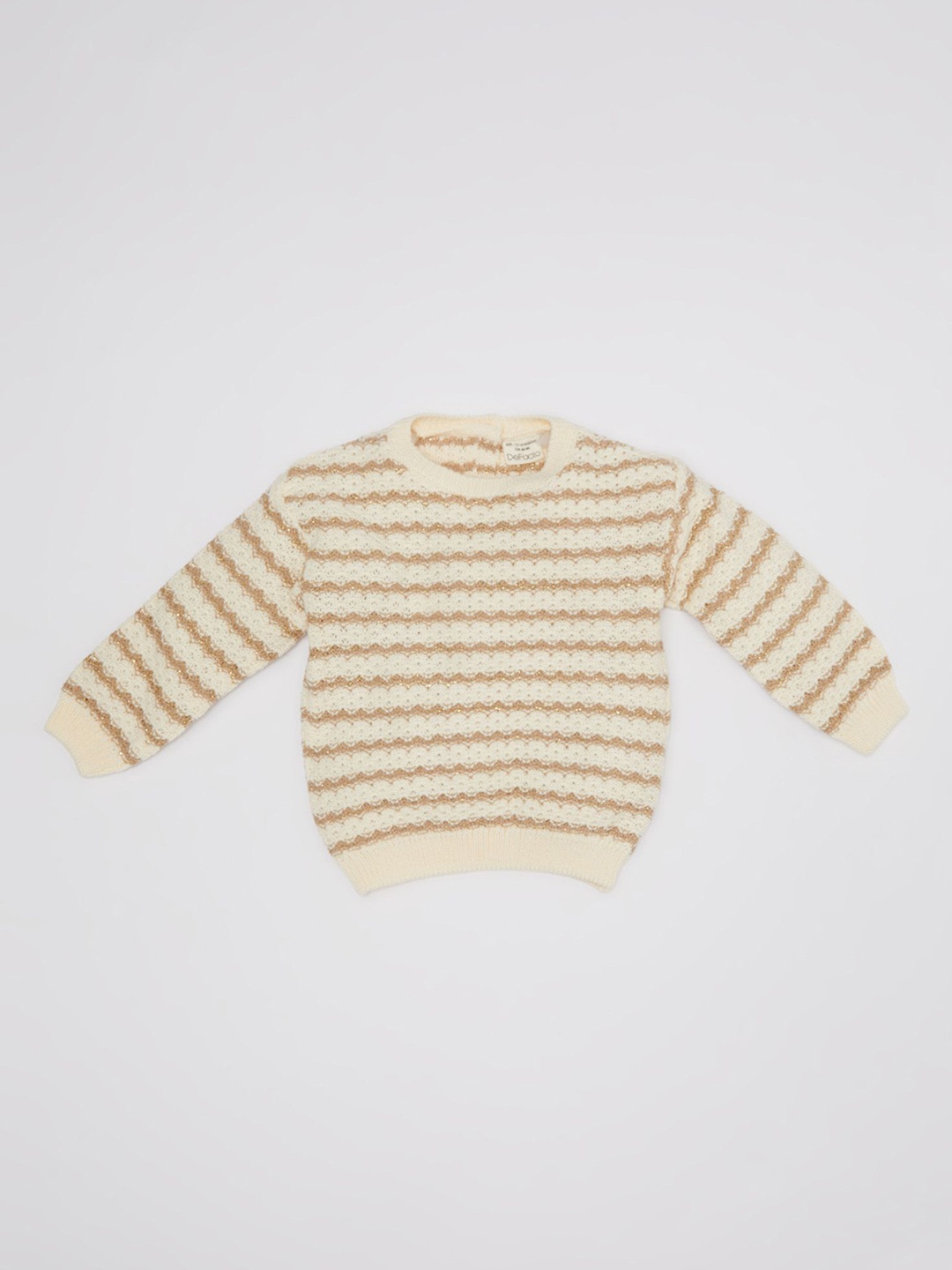

DeFacto Girls Striped Pullover, Off white