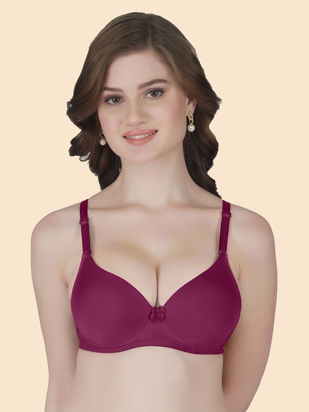 

Joomie Women Medium Coverage Heavily Padded Push-Up Bra, Magenta