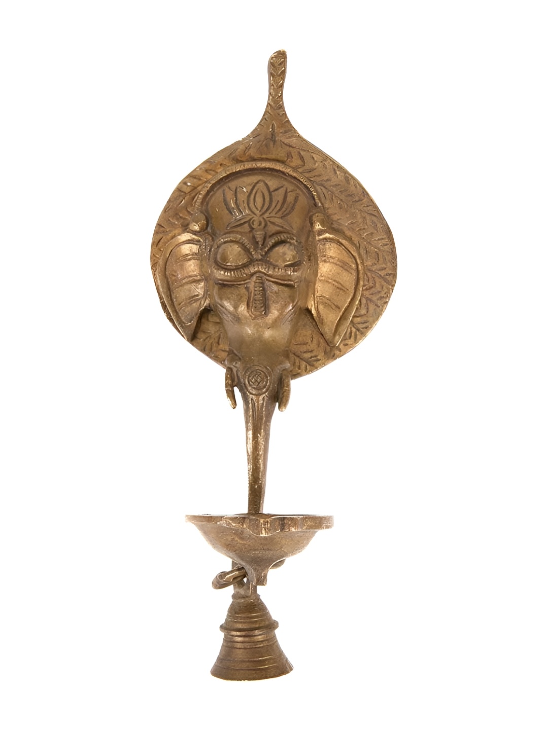 

Indianshelf Bronze Textured Brass Pooja Diya