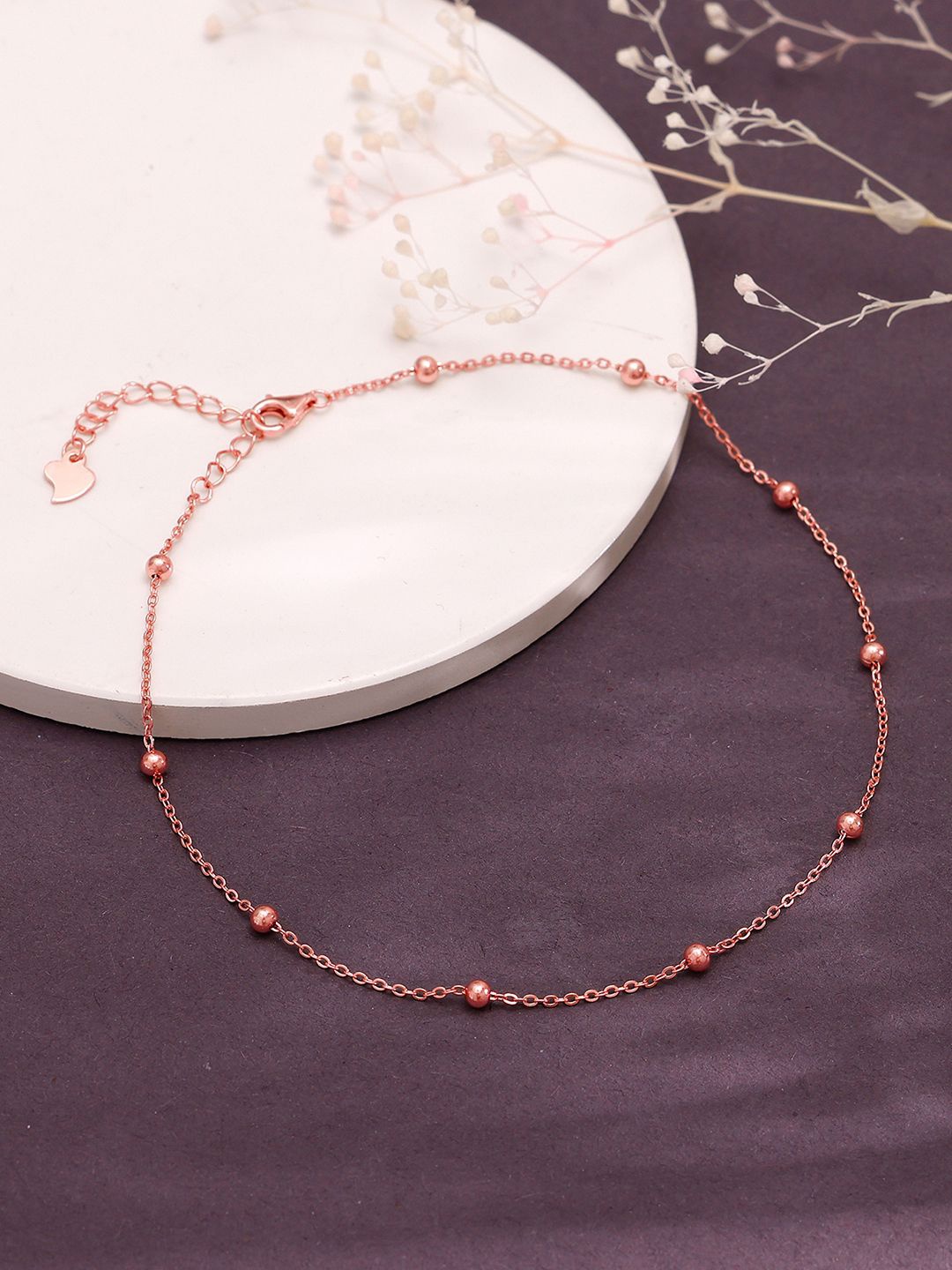 

GIVA 925 Sterling Silver Rose Gold-Plated Anklets
