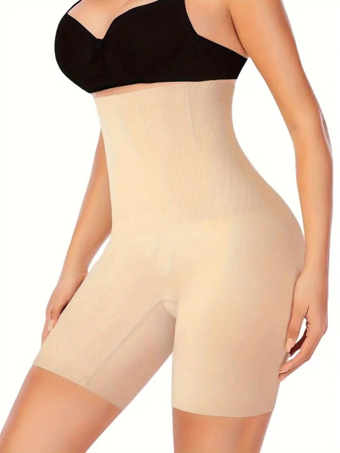 

Poftik Seamless High Waist Tummy & Thigh Shapeware, Beige