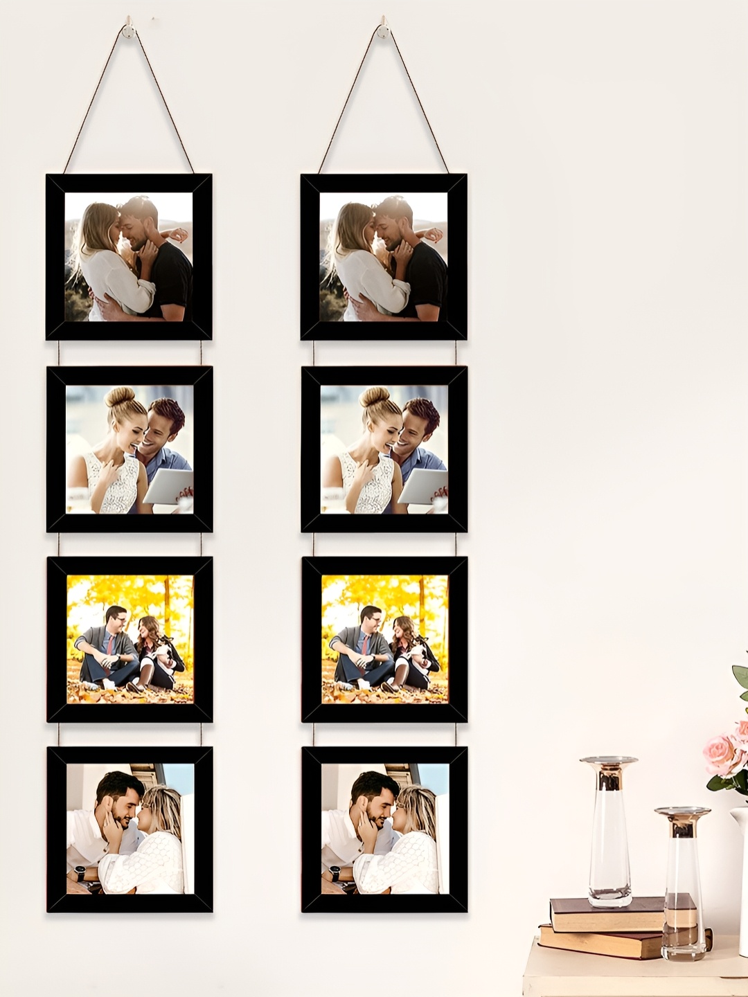 

Art Street Set of 8 Black Wood Photo Frame Wall Hanging