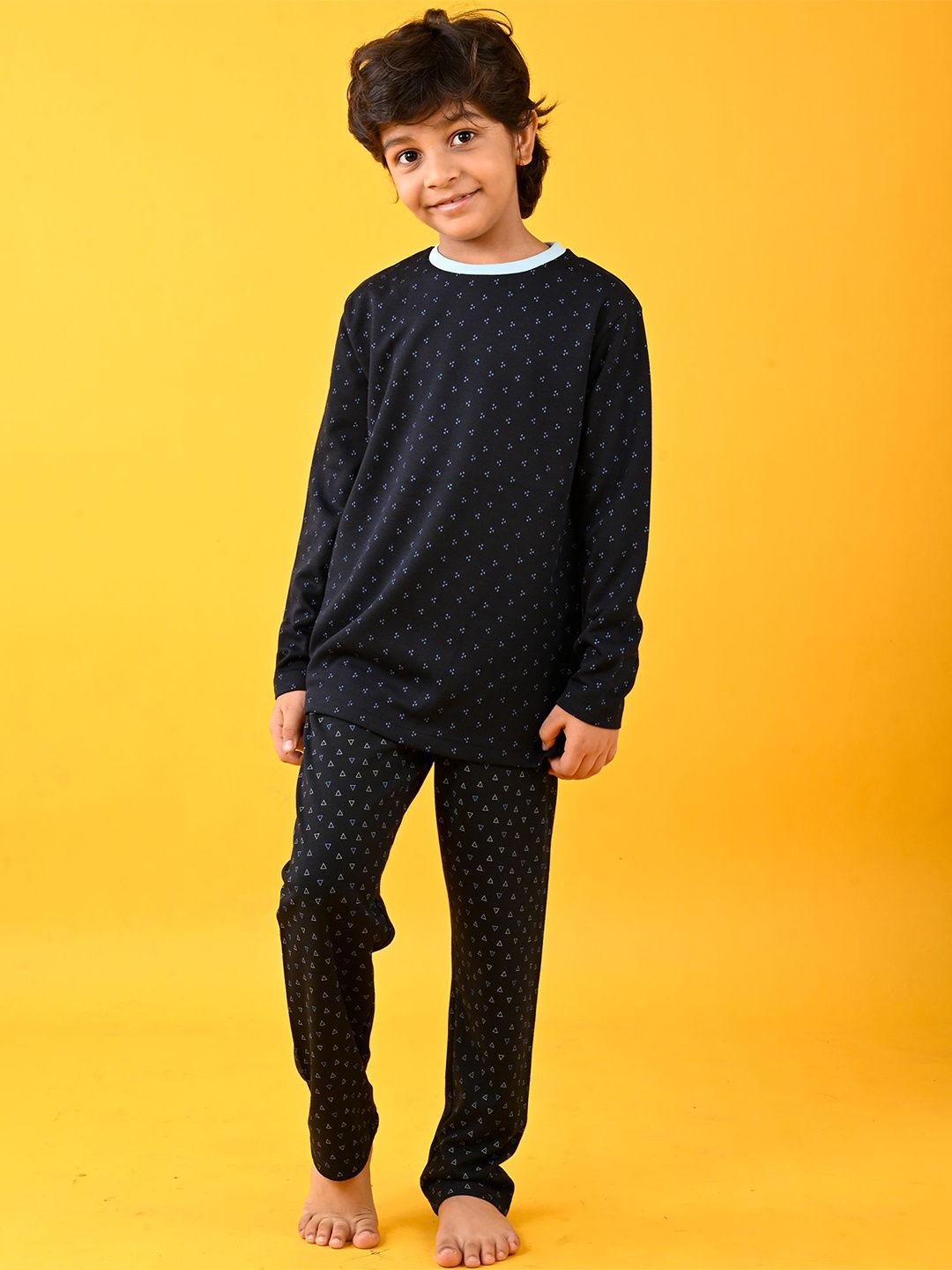 

Anthrilo Boys Printed Night suit, Navy blue