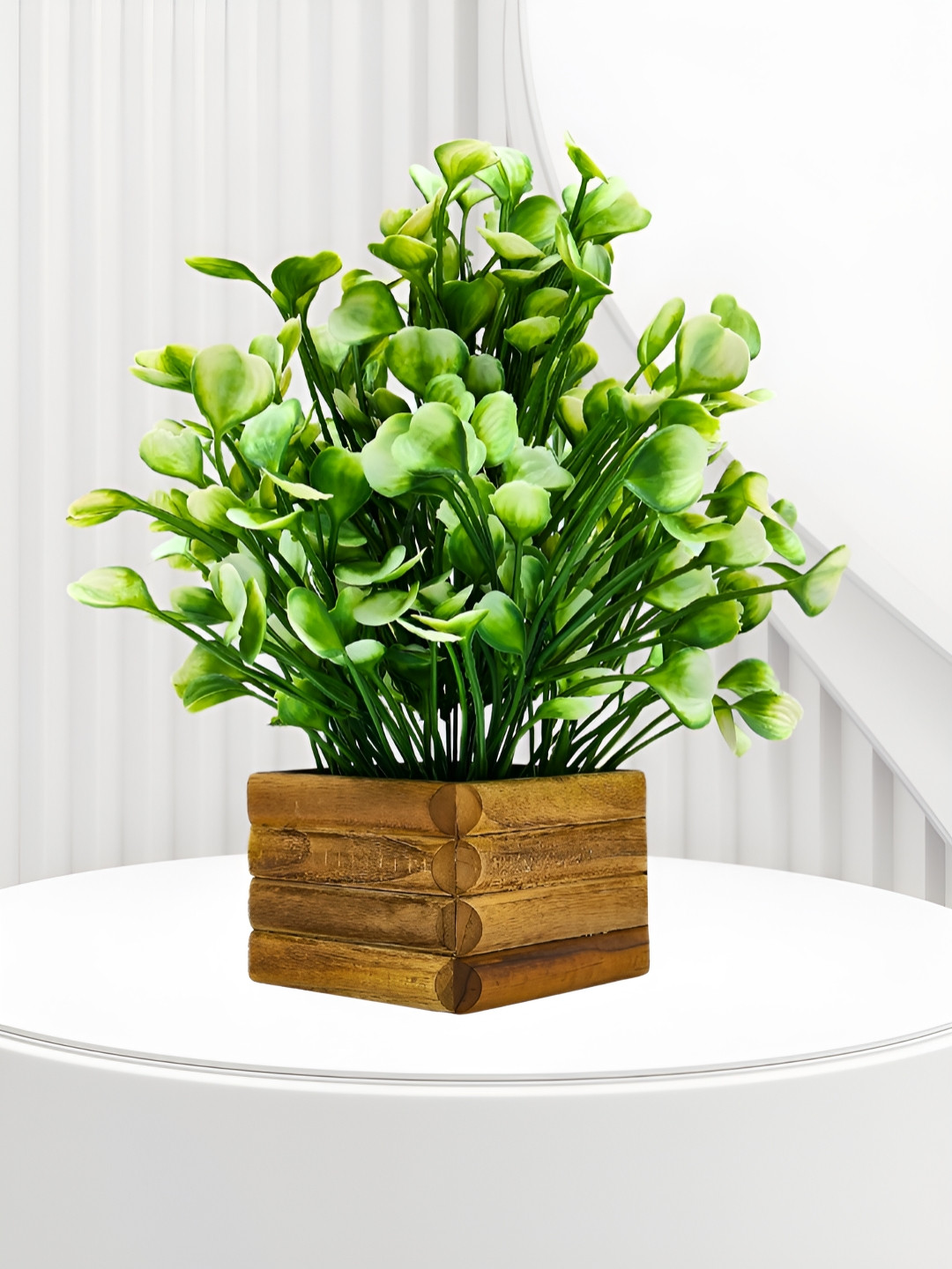 

fancy mart White 1 Pieces Artificial Plant With Pot