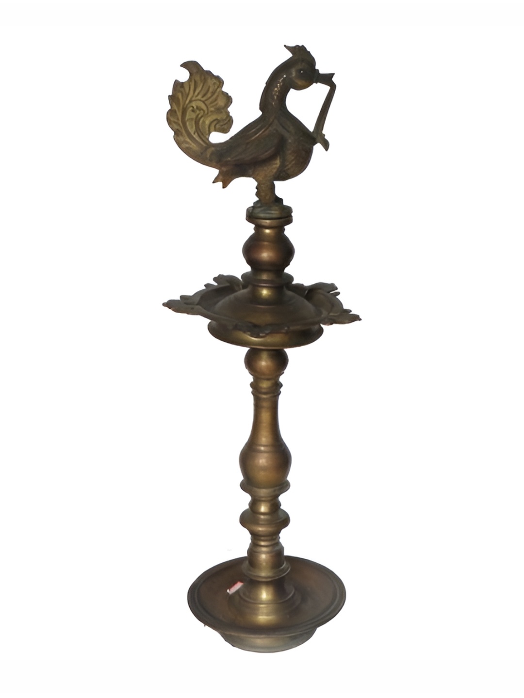 

Indianshelf Bronze Antique Brass Diwali Standing Bird Deepak Diya