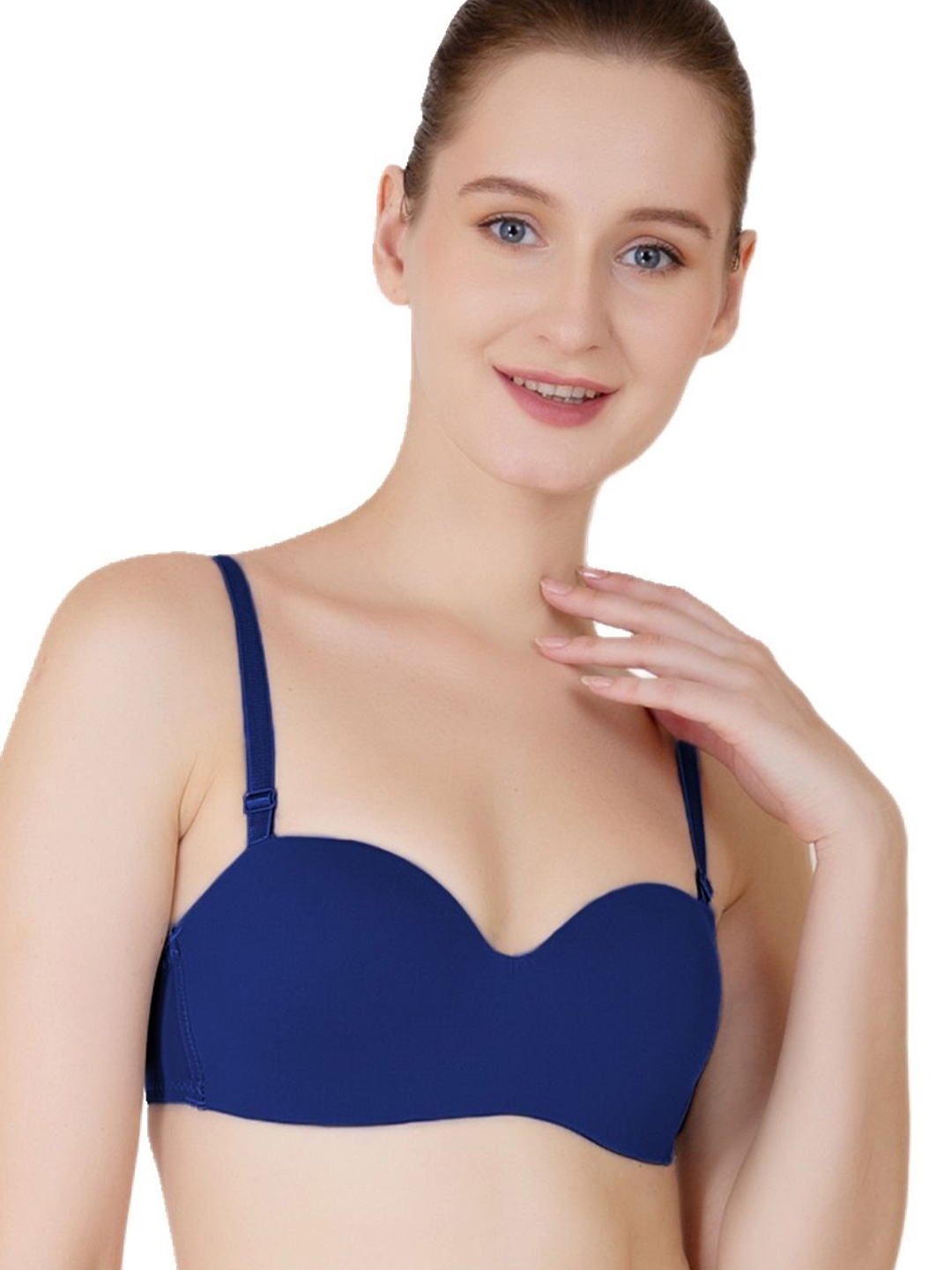 

Luella Medium Coverage Underwired Lightly Padded Balconette Bra, Navy blue