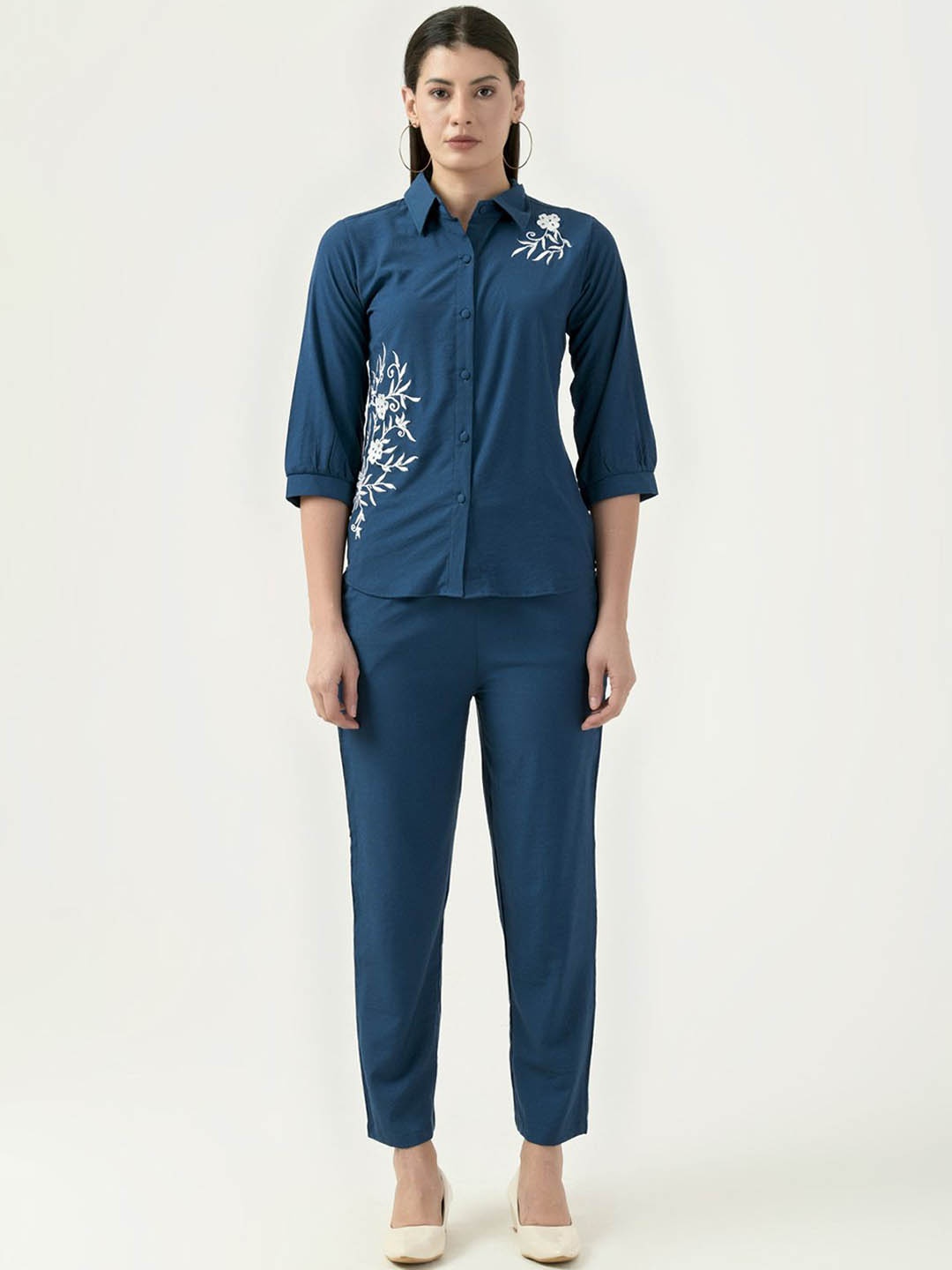 

Albion By CnM Printed Shirt With Trousers, Blue