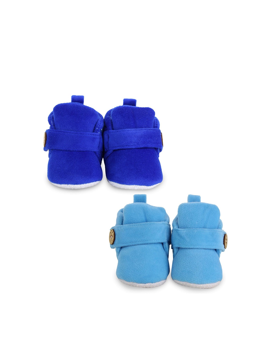 

NESKA MODA Kids Pack Of 2 Velvet Booties, Navy blue