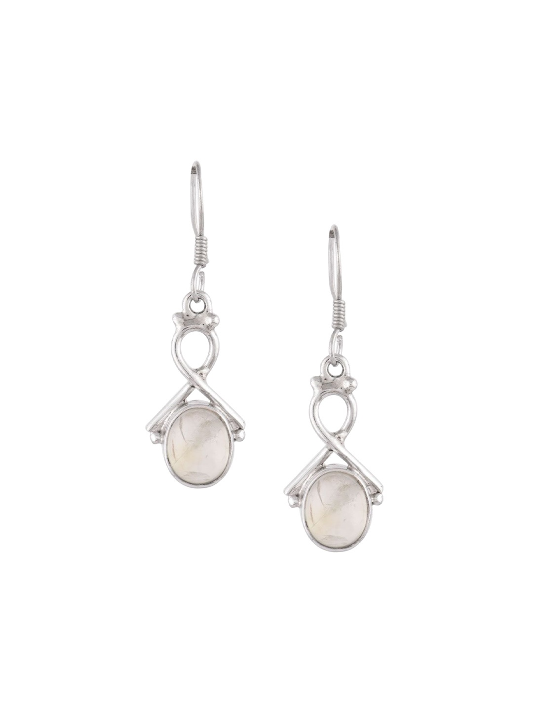 

Indianshelf 92.5 Sterling Silver Artificial Stones Drop Earrings