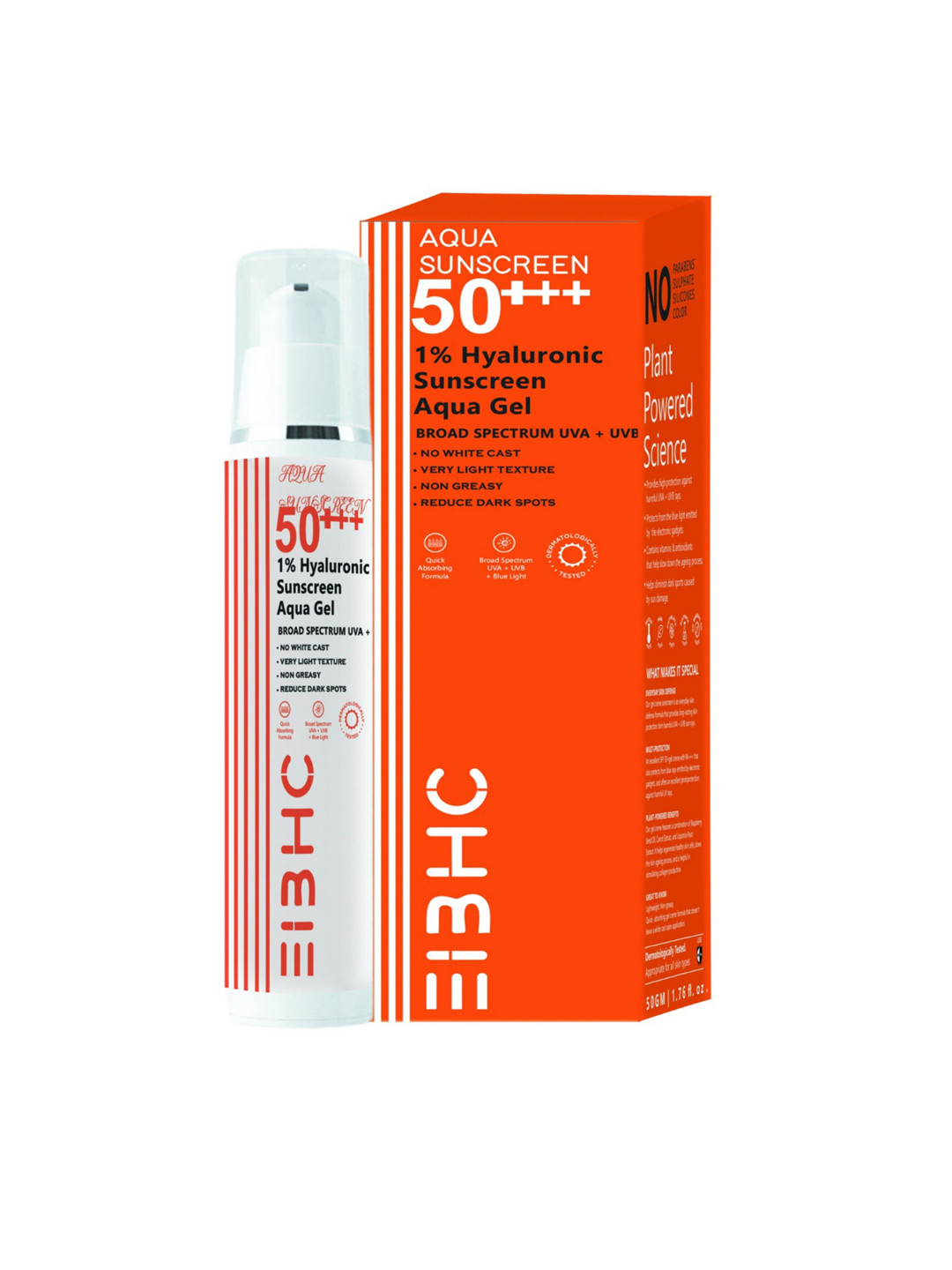 

EIBHC Aqua Sunscreen 50 +++ With Niacinamide 50 g, White