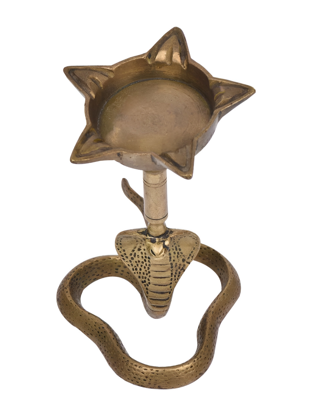 

Indianshelf Gold-Toned Brass Pooja Snake Diya