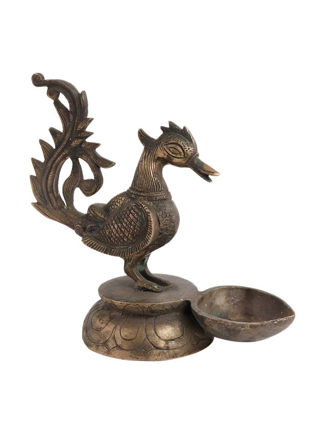 

Indianshelf Bronze and Black Textured Brass Pooja Diya